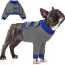 KOESON Dog Recovery Sleeve for Front Legs, Soft Pet Recovery Suit After Surgery, Adjustable Dog Leg Elbow Protector, Pet Wound Care Shirt to Stop Licking, E-Collar Cone Alternative, Grey S
