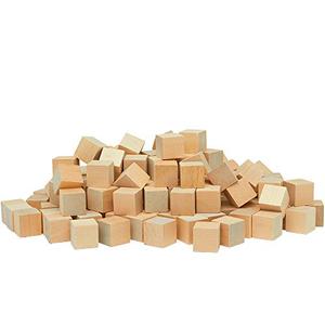 Unfinished Cubes (50 ct, 1 Inch) for Crafts & Building