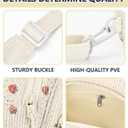 Corduroy Crossbody Sling Bag for Women, Cross Body Sling Chest Bag for Shopping (Strawberry)