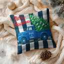 HOMETITUTE Christmas Throw Pillow Covers 18x18 Inch Set of 2 Soft Decorative Christmas Tree Plaid Pillow Covers Holiday Cushion Cases Winter Throw Pillow Covers for Sofa Couch Bed Home Decor