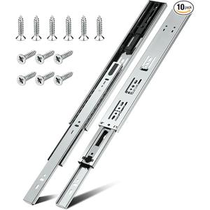 Soft Close Drawer Slides 22 inch, HBL’ Heavy Duty Cabinet Drawer Slides Replacement - Ball Bearing Full Extension, 200 LB Capacity, Made of Cold-Rolled Steel, Rust-Resistant & Long-Lasting, 10 pcs