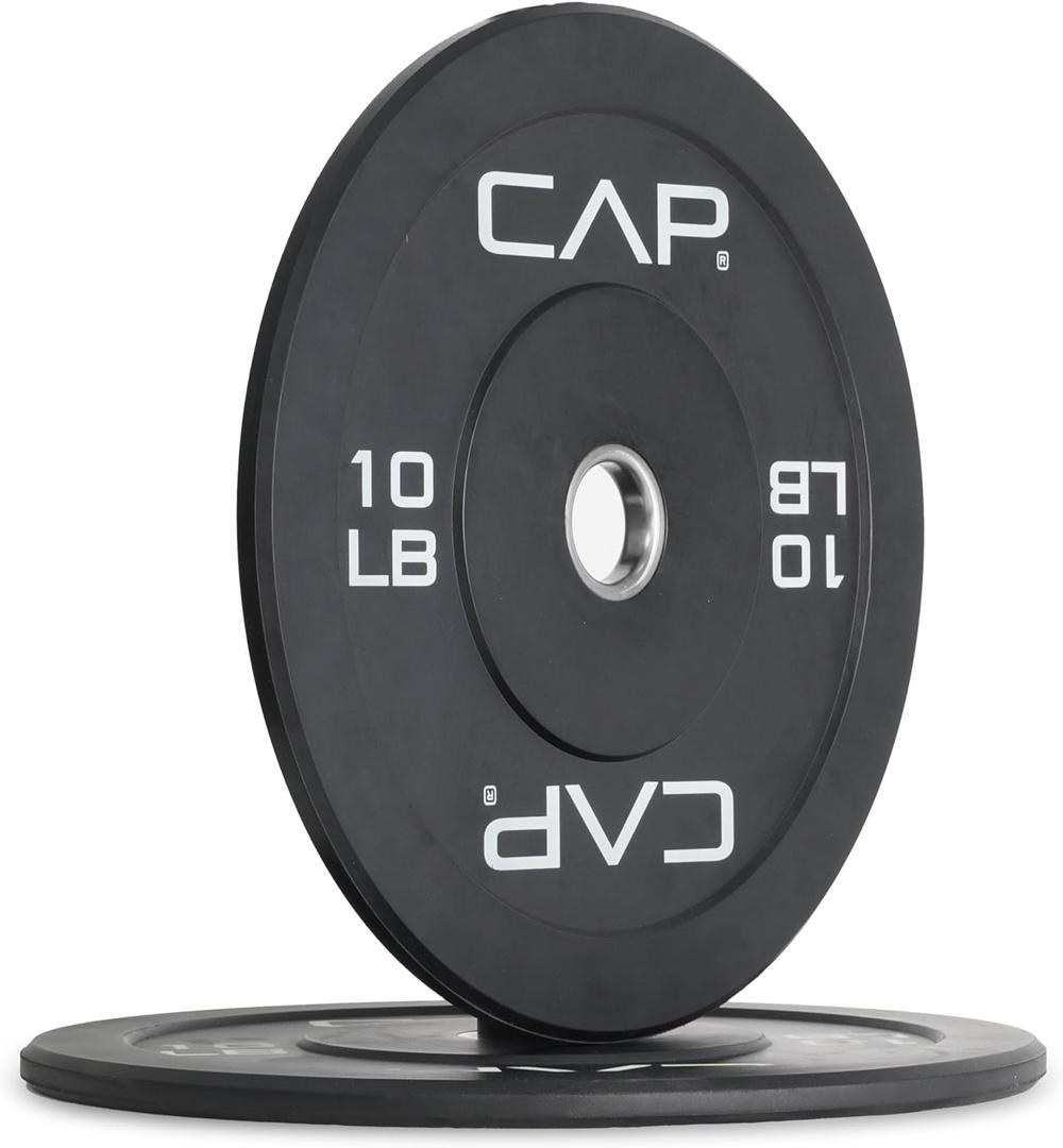 CAP Barbell Rubber Olympic Bumper Plate | Multiple Options/Colors (10lbs - Pair)