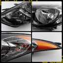 Dasbecan Left Driver Side Headlight Assembly w/Bulbs Compatible with 2011 2012 2013 Hyundai Elantra Front Headlamp Replace# 921013Y000 HY2502161