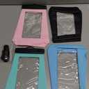 4 Pack Floating Waterproof Phone Pouch - Float Clear Cell Holder Protector with Lanyard - Universal Large Floatable Water Proof Dry Bag Case for iPhone 16 Pro Max Samsung Galaxy - Beach Swimming Pool (Green+Pink+Black+Blue)