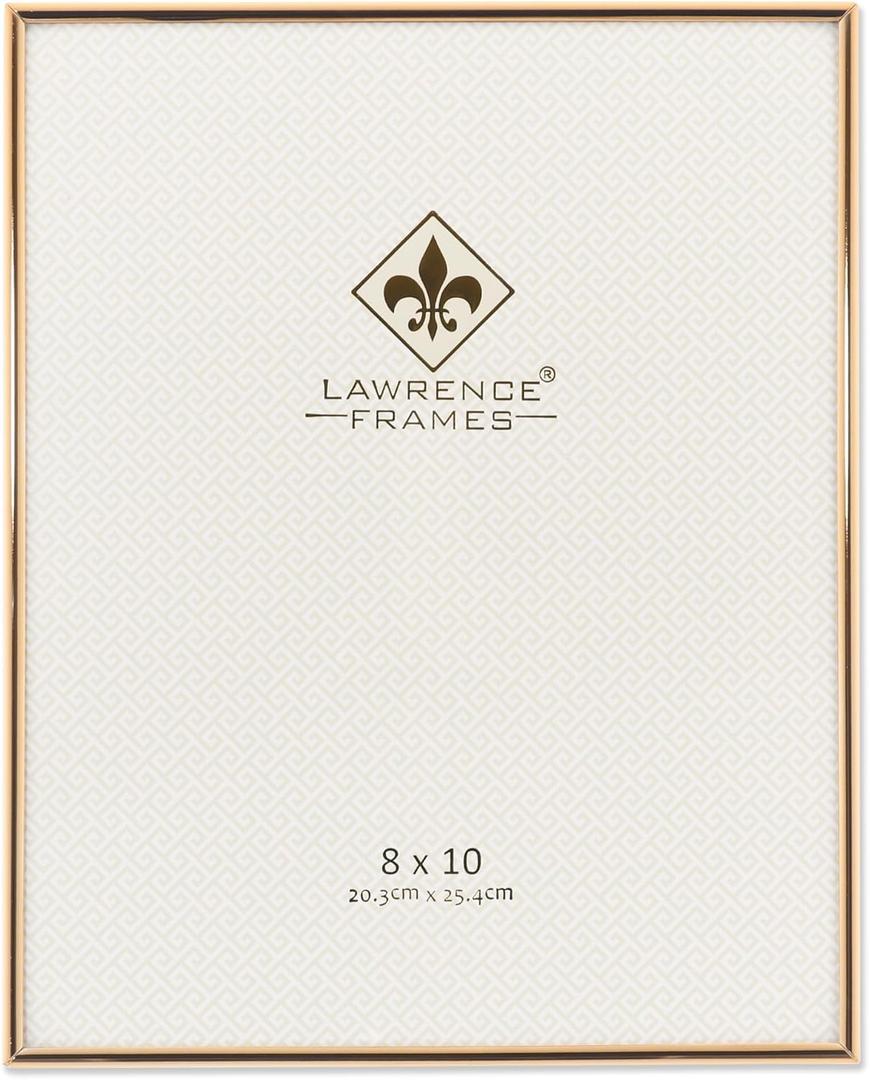 Lawrence Frames 8W x 10-Inch H Simply Gold Metal Picture Frame (670080)