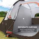 HIKERGARDEN 10 Person Camping Tent - Portable Easy Set Up Family Tent for Camp, Windproof Fabric Dome Tent Outdoor for Hiking, Backpacking, Traveling-14'x11'x74in(H)