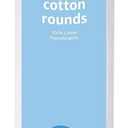Amazon Basics Hypoallergenic Cotton Rounds for Makeup Removal and Skincare, 100 Count, 1 Pack
