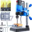 bellaDimora Mini Benchtop Drill Press  1200W 6-Speed 2800rpm, 16-Piece Multi-Material Drill Bit Kit, 360 Rotation, 3.15 in Drilling Depth, Workshop Stand