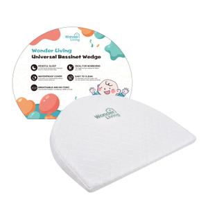 Baby Wedge Pillow for Newborn, Incline, Waterproof, Pregnancy Wedge, Premium Foam with Removable Cover, 15 x 12 x 2.6 inches