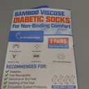 Wide Diabetic Socks for Men Women Plus Size, Extra Long Edema Sock with Thickened Sole, Non-Binding Loose Fit Socks for Swollen Feet, Lymphedema - 2 Pairs Gray