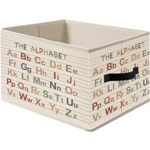 Alphabet Kids Storage Bins, Boho ABC Educational Foldable Closet Organizers Storage Basket Toybox for Toddler Playroom Nursery Preschool Classroom Clothes Bed Sheets Blankets Toys