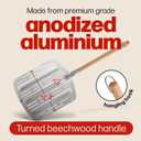 Hans Grill Pizza Peel PRO | Made for XL Pizza 12 inch + | Professional Restaurant Grade Perforated Metal Non-Stick Paddle for launching, turning and retrieving pizzas