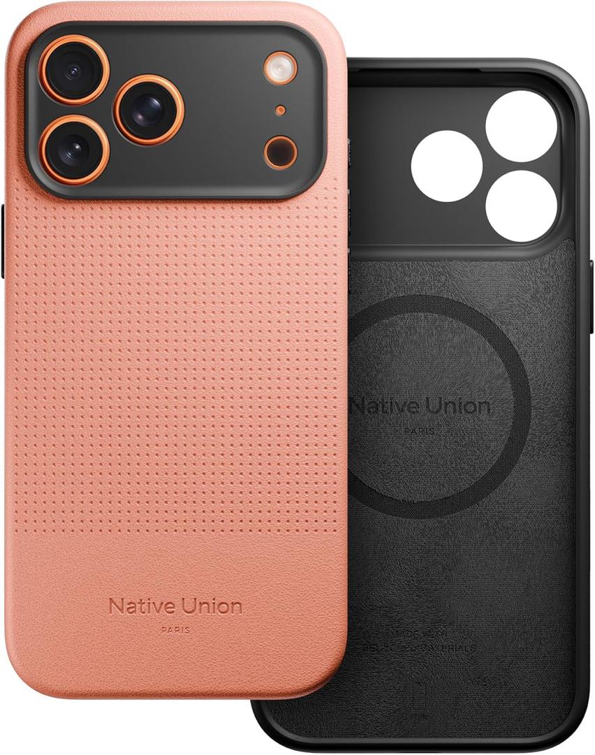 Native Union Active Case  MagSafe Compatible with Built-in Magnets  Rugged Design  Recycled Materials  Ultra-Durable Drop Protection up to 10ft / 3m for iPhone 17 Pro Max (Apricot)