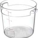 Carlisle FoodService Products Storplus Round Food Storage Container with Stackable Design for Catering, Buffets, Restaurants, Polycarbonate (Pc), 6 Quart, Clear