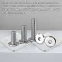 35 Pcs 3/8" Square Strut Washer Plates - 1-5/8" X 1-5/8" Electro-Galvanized Bearing Plates, 1/8" Thick - Fit 1-5/8inch Strut Channel, Washer Plates