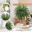 35" Ferns Artificial Bush Plants Large, 2 Artificial Boston Ferns with 39 Fronds for Outdoors Home Decor (35" 2 Pcs)