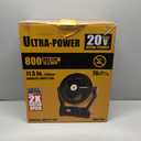 800CFM 11.5" Jobsite Misting Fan, Battery Powered for DeWalt 20V
