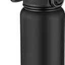 OLDLEY 20 Oz Insulated Stainless Steel Water Bottle For Kids, With Straws Leak-proof, Kids Water Bottles For School Boys Girls, Black