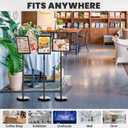 Sign Stand Holder 8.5x11 inch - Adjustable Sign Holder Stand for Display with Heavy Duty Base, Floor Standing Sign Holder for Business, Retail, Events, Offices, Trade Show(Black 8.511 inch - 1 Pack)