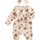 Newborn Baby Girl Fall Winter Outfits Clothes Knit Jumpsuit Ruffle Romper Newborn Coming Home Outfit for Baby Girl