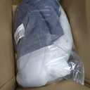 EXCLUSIVE HOME Darma Sheer Linen Rod Pocket Curtain Panel Pair, 50"x96", Indigo