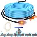 HEATIT 5JHSF 80Ft Pre-assembled Heat Tape for Water Pipes, Self Regulating Pipe Heating Cable for Metal And Plastic Home Pipes, Energy-Saving Heat Trace Cable, ETL Listed, 120V 5W/FT