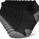 PAPLUS 6 Pairs Ankle Compression Socks for Women, Cushioned Running Socks with Arch Support, Low Cut, Targeted Compression L/XL