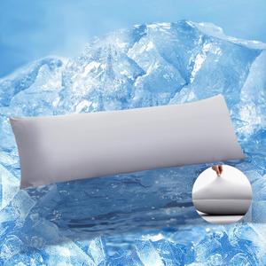 TELUS Cooling Body Pillow Case, Silky Soft Breathable Pillowcase with Envelope Close, Stay Cool All Night Pillow Cover for Hot Sleepers and Night Sweats, 20x54 Inch, Grey