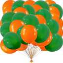 Orange and Green Balloons for Graduation Baby Shower Wedding Birthday Family Parties Decoration, 80Pcs 12inch