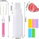 3 Hole Squeeze Bottles for Sauces Plastic Condiment Squeeze Bottles Ketchup Dispenser Salad Dressing Container Squirt Kitchen Squeeze Bottles for Oil BBQ Paint Pancake Art 3 Pcs 13oz/380ML