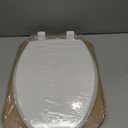 Mayfair Cassel Slow Close Toilet Seat, Easy Clean, Non Slip Premium Wood Seat, Easy Install, Made in USA, Elongated, White