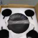 Nomnu Spiderweb Dinnerware Set (16 Pieces) - Goth Dinnerware Set - Black Matte Porcelain - 4 Dinner Plates 4 Salad Plates 4 Bowls 4 Mugs - Halloween Spooky Dishes Gothic Kitchen Decor Gifts