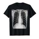 Skeleton Chest X-Ray Easy Costume T-Shirt T-Shirt (Black,Large)