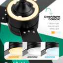 Ceiling Fan Lights with Backlight,Ceiling Fans with Light and Remote,Easy-to-Install,Flush Mount,Reversible, 3CCT/RGB,Dimmable, Ceiling Fans for Bedroom,Indoor/Outdoor Use. (42 inch)