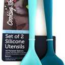 Core Kitchen 2pc Silicone Utensil Set - All Purpose Spatula & Spoon - Teal