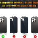 Rear Back Cover Glass Replacement Compatible with iPhone 14 Pro Max 6.7" + Professional Tools (Gold)