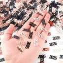 3 x Black and Rose Gold 2026 Confetti Graduation Table Centerpiece Grad Confetti for 2026 Graduation Party Decorations Supplies