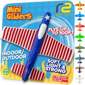Airplane Toys for Kids: Stars & Stripes Foam Glider Plane Toy For Boys & Girls - USA Flag Design Gifts for Boys & Girls, Airplane Toy American Flag Model Color Airplanes for Outdoor Party Favor Toys