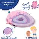 SwimSchool Infant Baby Pool Floats, Free Swimming, Super Buoyant Ages 6-24 Months Multiple Colors/Styles Adjustable Canopies and Seats, Splash & Play Baby Floaties