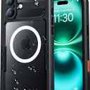 Red2Fire Magnetic for iPhone 16 Case Waterproof, [Built-in Screen Protector][Compatible with MagSafe] [Full Body Shockproof] [Dustproof] Heavy Duty Rugged Phone Cover 6.1" Black
