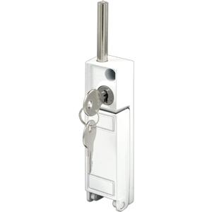 Prime-Line U 9919 White, Sliding Patio Door Keyed with Bolt Lock (Single Pack)