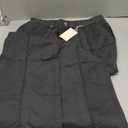 Flamingals Straight Leg Pants for Women Mid Rise Casual Cargo Solid Patch Pockets Stitch Detail Pants (Large, Dark Gray)