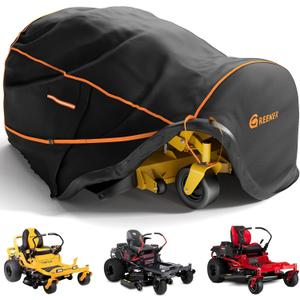 GREENER Zero Turn Lawn Mower M (800D)- Tractor Cover Fits Decks up to 54" Heavy Duty Protector, Universal fit for John Deere, EGO, Toro and More 80" L x 55" W x 49" H Black