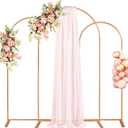 Aluminum Arch Backdrop Stand Set of 3 (7.2FT & 6.6FT & 6FT), Gold Wedding Balloon Arched Frame, Metal Square Arch Stand Backdrop for Birthday Party Baby Shower Ceremony Decoration Indoor Outdoor
