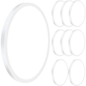 2800LM Flush Mount LED Ceiling Lights, 9 Inch Black Slim Round Flat Ceiling Light Fixture, Day White 6000K, 120V Surface Mount, 250W Equivalent (White-8Pack)