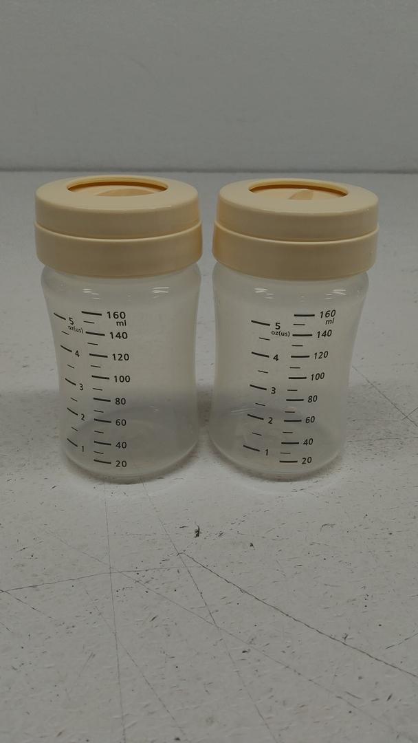 Matyz 2-Pack Wide Mouth Breast Milk Storage Containers with Lids (6oz Each) - Freezer Safe Breastmilk Storage Bottles - Breast Pump Accessories for Medela Spectra Avent Breast Pumps