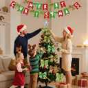 16 Pack Christmas Red Green Bows Ornaments for Tree, 6.2 Inch Xmas Glitter Dot Polyester Ribbons Wreath Bow,Decorations for Home Indoor Fence Door Railing Fireplace Garden Party Stairs Wedding Decor