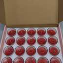 20 Packs Red Votive Candles with Clear Glass Holder, 1.8 Oz Unscented Soy Wax Candle for Home Decoration