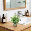Der Rose 4 Pack Mini Artificial Plants Indoor in Pots Mixed Fake Plants Greenery Set for Bathroom Decor Shelf Counter Styling Office Desk Farmhouse Room Decor