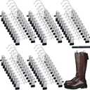 Yinkin 50 Pcs Boot Hangers Double Adjustable Clips Space Saving Pants Travel Portable Hanger Hanging Boot Organizer for Bags Clothes Laundry Home Socks Hat